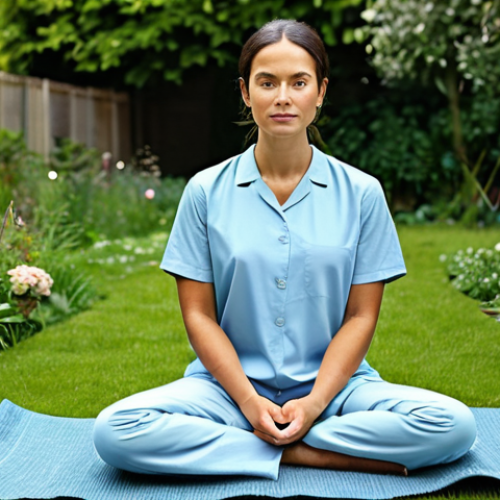 Mindfulness and Wellbeing**

A serene woman in comfortable, modest clothing practicing mindfulness in a peaceful garden setting, fully clothed, safe for work, appropriate content, perfect anatomy, natural proportions, professional photography, natural lighting, family-friendly, promoting mental and physical wellbeing.

**