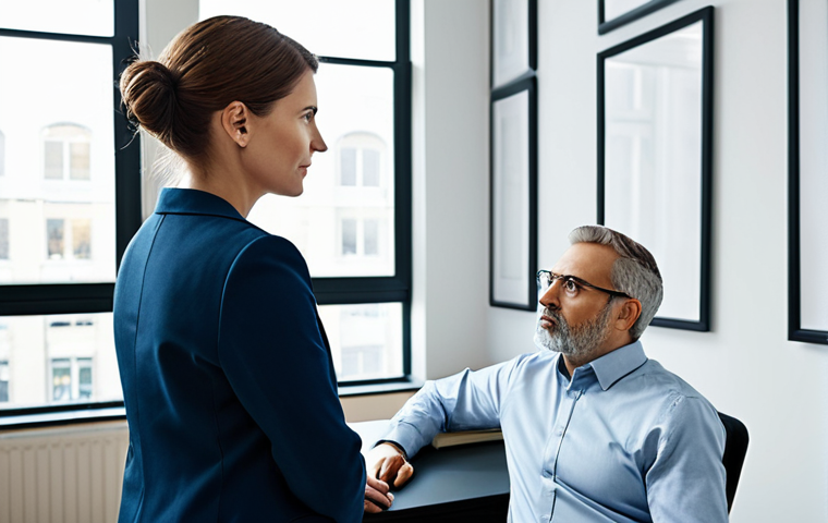 **
"A professional psychotherapist in a modern, well-lit office, listening attentively to a client, fully clothed, appropriate attire, safe for work, perfect anatomy, natural proportions, professional setting, emphasizing empathy and understanding, family-friendly, modest."
**