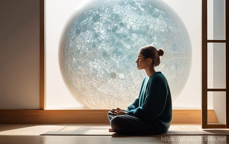 심리학적 평가와 진단 - **Prompt 1: The Journey Within**
A person, appearing thoughtful and serene, is sitting in a sun-...