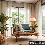 심리학 상담과정 - A warm and inviting therapy room setting in a modern Brazilian home, featuring a comfortable armchai...